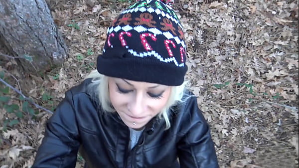 Her tight hole gets pounded in the snowy forest, my seed exploding deep as I ravage her asshole publicly in 4K glory